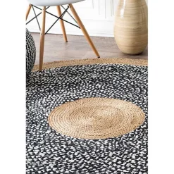 Kirklands Home Area Rugs|Natural Lesha Round Rug, 8 ft.