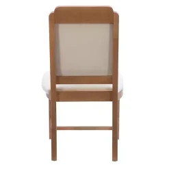 Kirklands Home Dining Chairs|Natural Linen Scalloped Dining Chairs, Set of 2 White