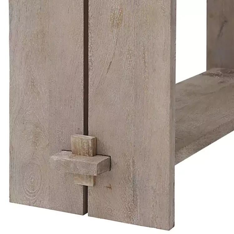 Kirklands Home Console Tables|Natural Mango Wood Farmhouse Console