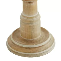 Hot Natural Mango Wood Pillar Candle Holders, Set of 3 Candle Holders