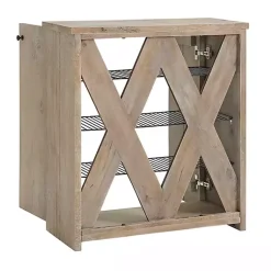 Kirklands Home Entryway Furniture|Natural Mango Wood Shoe Cubbie