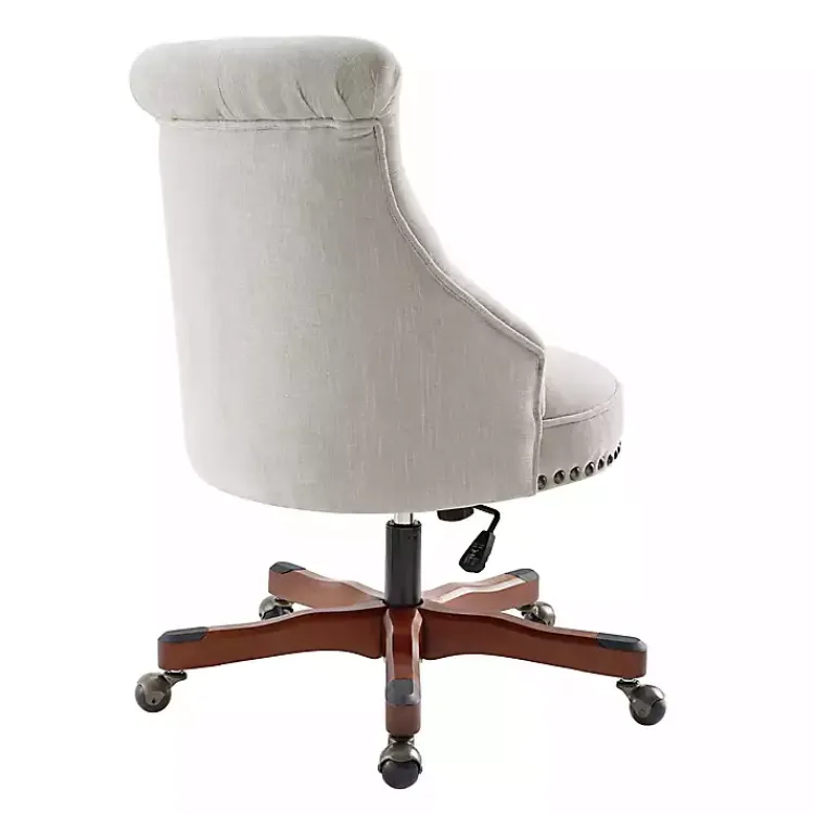 Kirklands Home Office Furniture|Natural Miller Tufted Office Chair Tan
