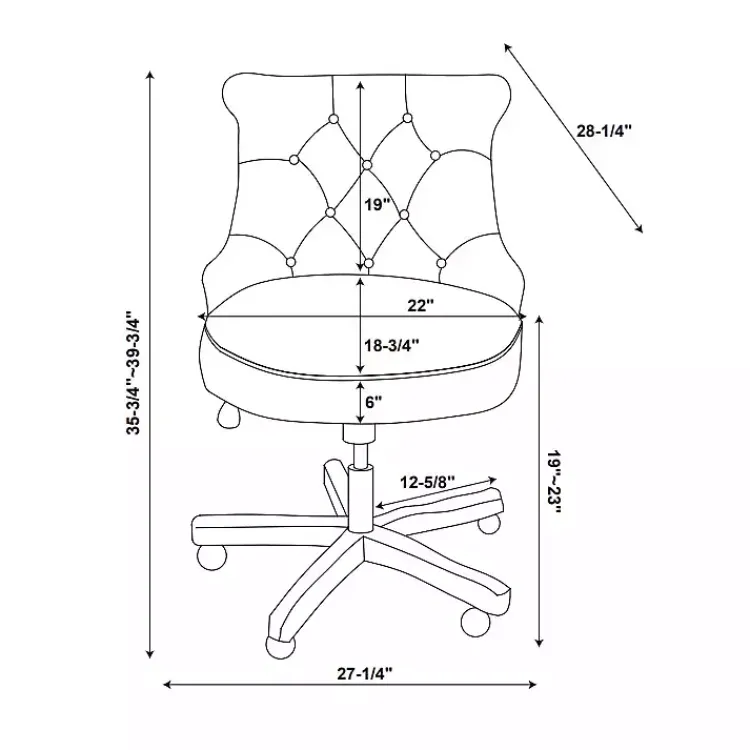 Kirklands Home Office Furniture|Natural Miller Tufted Office Chair Tan