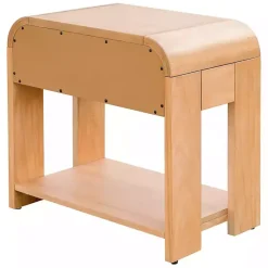Kirklands Home Nightstands|Natural Modern Curve Nightsd Tan