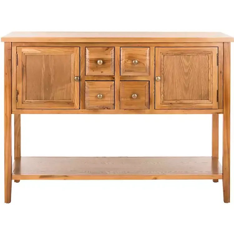 Kirklands Home Cabinets & Sideboards|Natural Oak 4-Drawer Charlotte Sideboard Brown