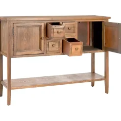 Kirklands Home Cabinets & Sideboards|Natural Oak 4-Drawer Charlotte Sideboard Brown