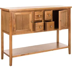 Kirklands Home Cabinets & Sideboards|Natural Oak 4-Drawer Charlotte Sideboard Brown