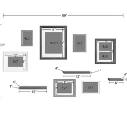 Kirklands Home Gallery Wall Frames|Natural 10-pc. Gallery Wall Frame and Shelf Set Brown