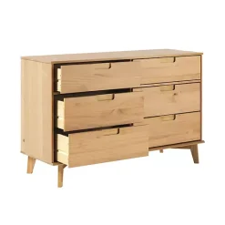 Kirklands Home Dressers & Chests|Natural Pine 6-Drawer Dresser Tan