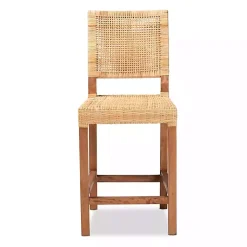 Kirklands Home Bar Stools & Counter Height Stools|Natural Rat and Wood Counter Stool Tan