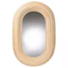 Kirklands Home Decorative Mirrors|Natural Rattan Boho Oval Wall Mirror