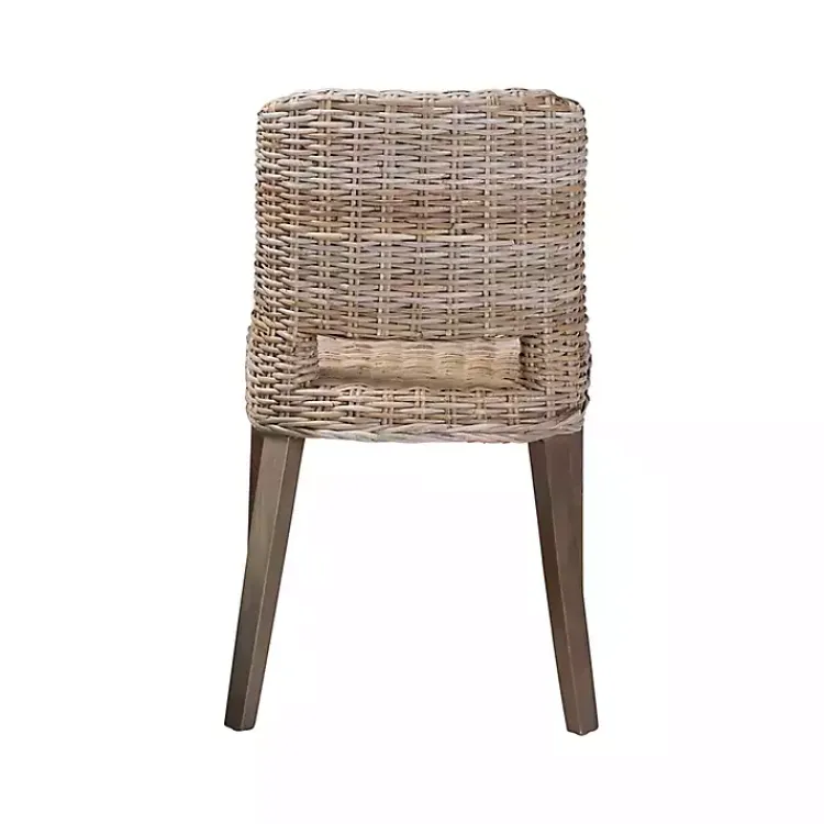 Kirklands Home Dining Chairs|Natural Rattan Cutout Back Dining Chair Brown