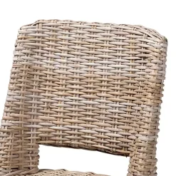 Kirklands Home Dining Chairs|Natural Rattan Cutout Back Dining Chair Brown