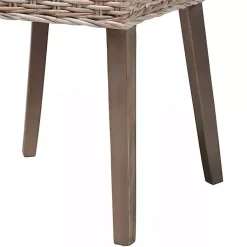 Kirklands Home Dining Chairs|Natural Rattan Cutout Back Dining Chair Brown