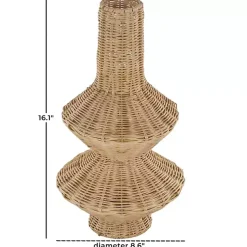 Discount Natural Rattan Hourglass Vase Vases