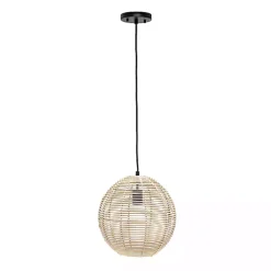 Kirklands Home Chandeliers & Pendant Lighting|Natural Rat Sphere Pendant Light Tan