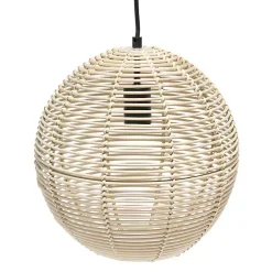 Kirklands Home Chandeliers & Pendant Lighting|Natural Rat Sphere Pendant Light Tan