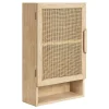 Kirklands Home Wall Storage|Natural Rattan Wall Cabinet with Shelf