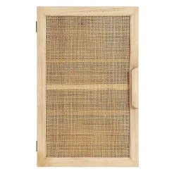 Kirklands Home Wall Storage|Natural Rattan Wall Cabinet