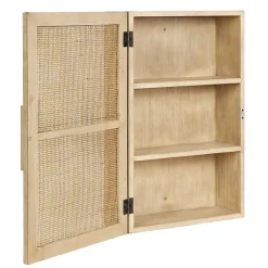 Kirklands Home Wall Storage|Natural Rattan Wall Cabinet
