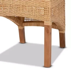 Kirklands Home Dining Chairs|Natural Rat Woven Back Dining Chairs, Set of 2 Tan
