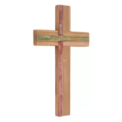 Kirklands Home Wall Plaques|Natural Reclaimed Wood Cross Wall Plaque Brown