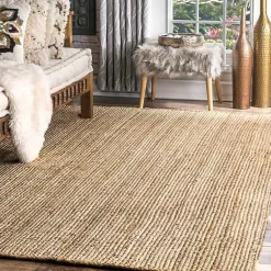Kirklands Home Accent Rugs|Natural Reno Woven Accent Rug Tan