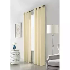 Kirklands Home Curtains & Drapes|Natural Room Darkening Curtain Panel Set, 63 in. Tan