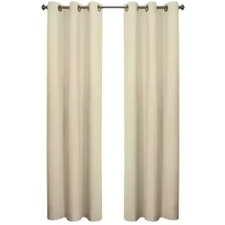 Kirklands Home Curtains & Drapes|Natural Room Darkening Curtain Panel Set, 95 in. Tan
