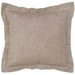 Discount Natural Rustic Hemstitched Throw Pillow Pillows