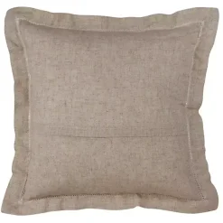 Discount Natural Rustic Hemstitched Throw Pillow Pillows