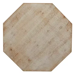 Kirklands Home Accent & End Tables|Natural Rustic Wood Octagon Accent Table