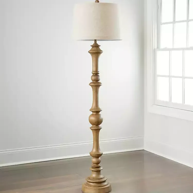 Kirklands Home Floor Lamps|Natural Savannah Floor Lamp Brown