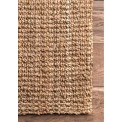 Kirklands Home Area Rugs|Natural Solid Addy Area Rug, 5x8 Tan