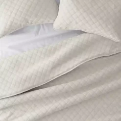 Kirklands Home Quilts|Natural Stitched Diamond 3-pc. King Quilt Set Ivory