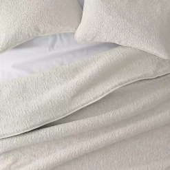 Kirklands Home Quilts|Natural Stitched Floral 2-pc. Twin Quilt Set Ivory