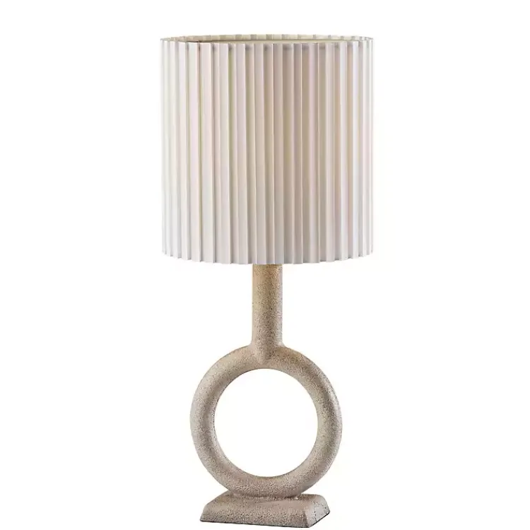 Kirklands Home Table Lamps|Natural Stone Ring Ellie Table Lamp Brown