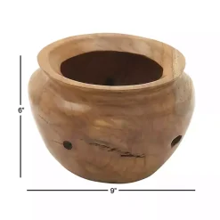 New Natural Teak Wood Banga Bowl Decorative Bowls & Jars