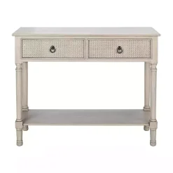 Kirklands Home Console Tables|Natural Textured 2-Drawer Console Table Tan