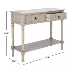 Kirklands Home Console Tables|Natural Textured 2-Drawer Console Table Tan
