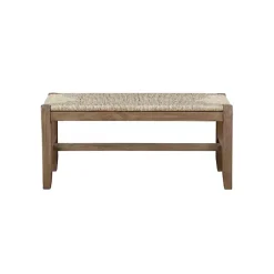 Kirklands Home Benches & Ottomans|Natural Twisted Seagrass and Wood Bench Tan