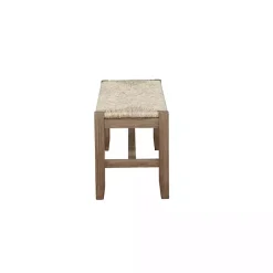 Kirklands Home Benches & Ottomans|Natural Twisted Seagrass and Wood Bench Tan