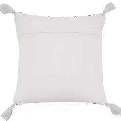 Clearance Natural Wavy Chevron Woven Jute Pillow Pillows