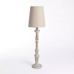 Kirklands Home Buffet Lamps|Natural Whitewashed Buffet Lamp Tan