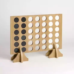 Online Natural Wood 4 in a Row Game Decorative Accents