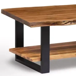 Kirklands Home Coffee Tables|Natural Wood and Metal Coffee Table