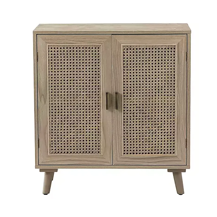 Kirklands Home Cabinets & Sideboards|Natural Wood and Rattan Carpinteria Cabinet Brown