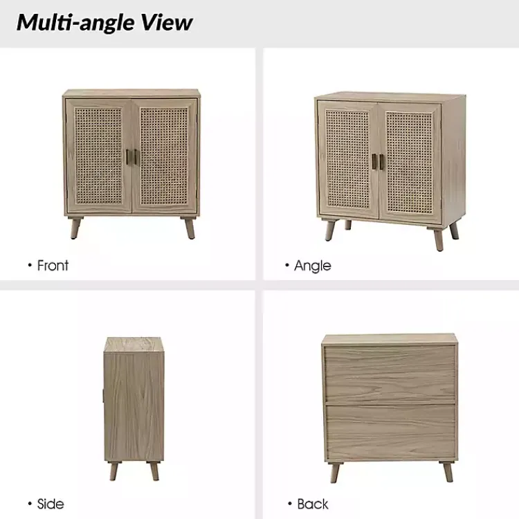 Kirklands Home Cabinets & Sideboards|Natural Wood and Rattan Carpinteria Cabinet Brown