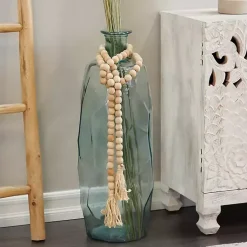 Outlet Natural Wood Beaded Tassel Garland Decorative Accents