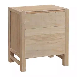 Kirklands Home Nightstands|Natural Wood Grain Open Storage Nightsd Tan